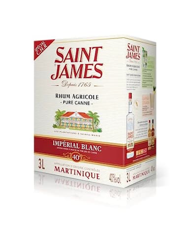 SAINT JAMES - Rhum Blanc Agricole Pure Canne - Bag in Box 3L