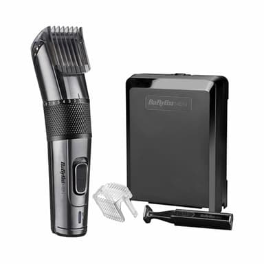 BaBylissMEN Tondeuse Cheveux Carbon Titanium pour cheveux et barbe et mini tondeuse de précision E978E