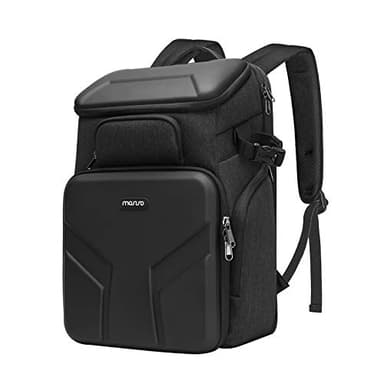 MOSISO Sac à Dos pour Appareil Photo, DSLR/SLR/sans Miroir Photographie Étanche 17,3 Pouces Sac avec Face Coquille Dure&Support Trépied&Housse Pluie Compatible avec Canon/Nikon/Sony, Espace Gris