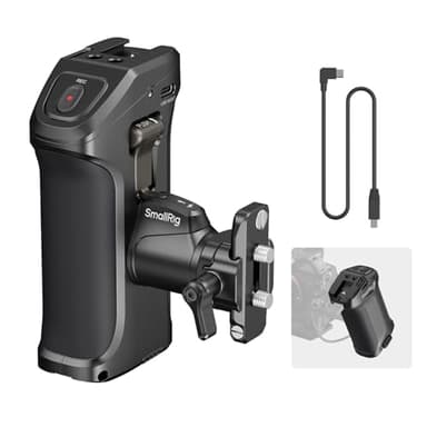 SMALLRIG Poignée latérale rotative avec déclencheur Rec pour certains appareils photo sans miroir Sony Alpha 7 IV/Alpha 7R V/A7 III/FX3/Alpha 9 Compatible avec batterie F550/570 – 3893