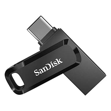 SanDisk 64 Go Ultra Dual Drive Go, Clé USB Type-C avec connecteurs USB Type-C et USB Type-A réversibles, jusqu'à 150 Mo/s, pour Smartphones, tablettes, Mac et PC, Noire