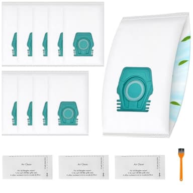Lot de 10 Sacs D'aspirateur pour Miele Pure TU Sacs à Poussière Guard S1/L1 Silence/Junior/Allergy/Parquet XL/Flex/AllFloor/Performance/Cat/Dog/Comfort/Red Pulse Series avec 3 Filtres D’évacuation