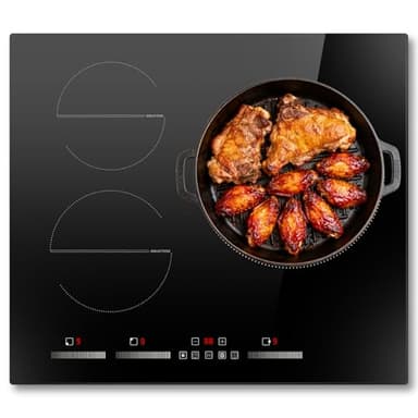 Disaenvir Plaque à Induction 3 Feux, Table de Cuisson Induction Encastrable 60CM, Fonction Boost, Minuterie, Fonction Pause, Verrouillage de Sécurité, Commande Slider Touch, 6500W, 220V