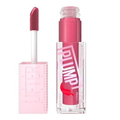 Maybelline New York - Gloss à Lèvres Effet Repulpant Immédiat & Volume XXL - Enrichi en Piment - Lifter Plump - Teinte Mauve Bite - 5,4 ml