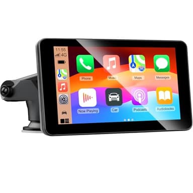 7 Pouces Écran Carplay Voiture pour Apple Car Play, Écran Android Auto Voiture avec Bluetooth/FM/AUX/Mirror Link/Commande Vocale/Navigation GPS