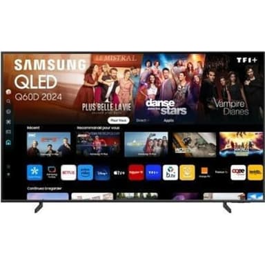 Samsung TV QLED 4K 2024 50Q60D Smart TV de 50" avec Plus d'1 Milliard de Couleurs, Couleurs certifiées, Le Meilleur Smart TV et contrôlez Votre Maison avec SmartThings