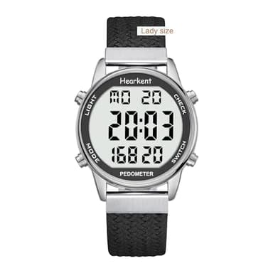 Montre podomètre pour Femme - Montre de Suivi des Pas avec Compteur de Calories - sans Bluetooth - Écran LCD à Grands Chiffres - Montre de Sport avec Compteur de Pas pour la marche-Hearkent-2401