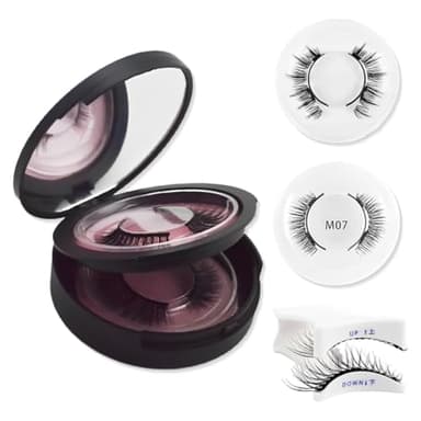 GGUFAY Faux Cils Magnetique Manga 2 paires Magnetic Lashes Cils Magnétiques Naturel Réutilisables avec Applicateur Aucune Colle Nécessaire Facile à porter et à enlever