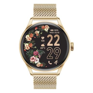 Ice-Watch - Ice Smart 2.0 Gold Milanese Band 1.2 AMOLED - Montre connectée dorée pour Femme avec Bracelet en Acier Inoxydable - 024655 (1.20 Pouces)
