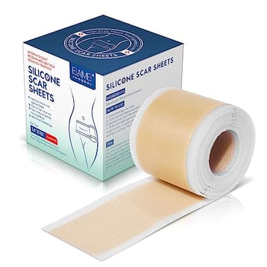 Pansement en Silicone pour Zones Cicatricielles – Bande Réutilisable et Découpable pour le Soin Quotidien de la Peau, Doux, Flexible et Discret, Rouleau (4 x 290 CM)