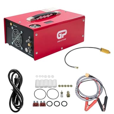 TUXING Compresseur d'air PCP, petit compresseur d'air portable sans huile 4500Psi/30Mpa/300Bar, pompe à air haute pression pour et réservoirs de paintball