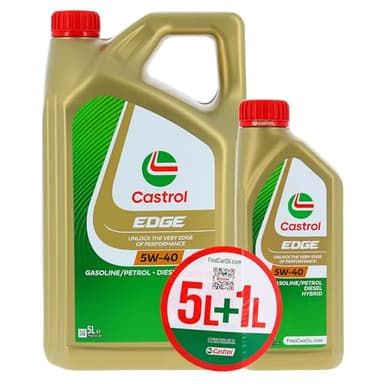 CASTROL EDGE 5W-40, Huile Moteur, 5+1L
