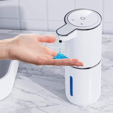 Distributeur de Savon Automatique 380ml Distributeur de Savon Automatique Sans Contact Rechargeable USB avec Détecteur de Mouvement Infrarouge pour Salle de Bain Cuisine Bureau