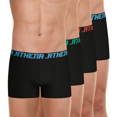 Athena - Lot de 4 Boxers Homme My Petit Prix - Coton Stretch - Label Oeko-TEX Standard 100