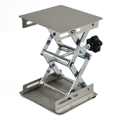 Ascenseur de défonceuse de machines à bois, table élévatrice réglable en acier inoxydable, support manuel de laboratoire de travail du bois, taille compacte et large utilisation