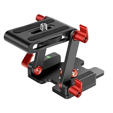 Neewer Tête de Trépied Z-Flex Tilt avec 4 Boutons Réglage/Fixation, Plaque Rapide et Niveau à Bulle pour Trépied Appareil Photo DSLR Caméscopes Slider Caméra, Alliage Aluminium Charge 3kg