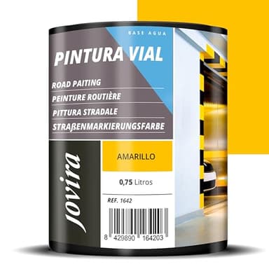 JOVIRA PINTURAS Peinture routière à base d'eau. Convient pour les passages piétons, les parkings, les routes, les aéroports, etc. (750 Millilitres, Jaune)