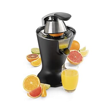 Princesse Presse-agrumes – Levier de pression – 300 W – Acier inoxydable – Noir mat – Facile à nettoyer – 201857