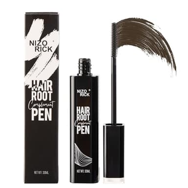 Retouche Racines Cheveux Marron Moyen 30ml,Couverture Temporaire des Cheveux Blancs Pour Cheveux & Barbe,Fusion Naturelle,Séchage Rapide,Hommes & Femmes