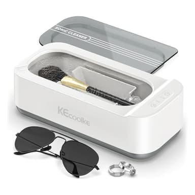 Nettoyeur à ultrasons pour bijoux, KECOOLKE 400 ml Nettoyant sonique avec minuterie numérique pour lunettes, bagues, pièces de monnaie, anneau, argent