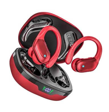 HAOYUYAN Écouteurs sans Fil Bluetooth 5.3 80 Heures d'écoute étanches IPX7 avec Affichage LED, Suppression du Bruit, Ajustement sûr pour la Course à Pied/Salle de Sport