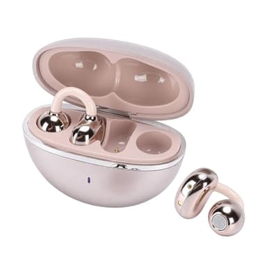 Tangxi Écouteurs sans Fil, Pince V6.0 sur Les écouteurs, Suppression Intelligente du Bruit avec Nœud Amovible, Temps de Lecture de 4 Heures, Portée de 10 à 15 M, pour L'entraînement,