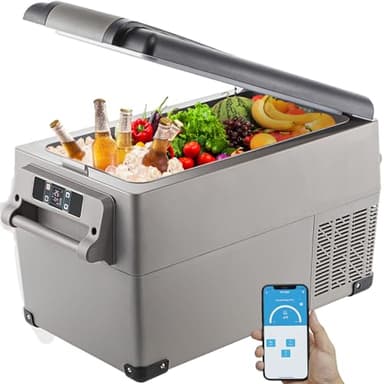 VEVOR Glacière Électrique Voiture, 35 L, Réfrigérateur Portable à Compression, Mini Frigo, 69,3x34,5x38,1 cm, Mini Congélateur avec Écran LCD Numérique -20 à 20 ℃ pour Maison/Voiture/Camping