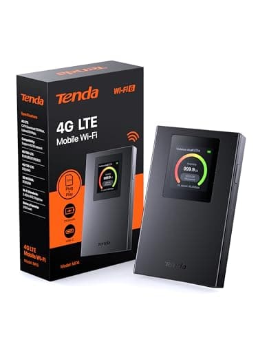 Tenda MF6 Routeur 4G SIM Portable, WiFi 6 AX300Mbps, Pocket WiFi Portable, MiFi 4G LTE CAT4 150Mbps, Batterie Rechargeable 2100mAh, USB-C, WPA3, Compatible avec Nano SIM Carte, Plug et Play