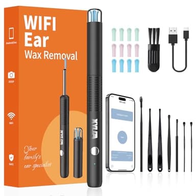 Otoscope Oreille Nettoyeur 1920P HD Caméra 3.5mm IP67 Étanche Kit de Cure Nettoyant Nettoie Cérumen Ear Cleaner