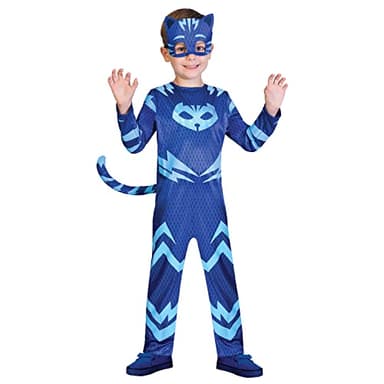 amscan 9902952 Offiziall Lizenziert PJ Maske Catboy Kostüm Für Kinder Jungen 3-4 Ans, Bleu