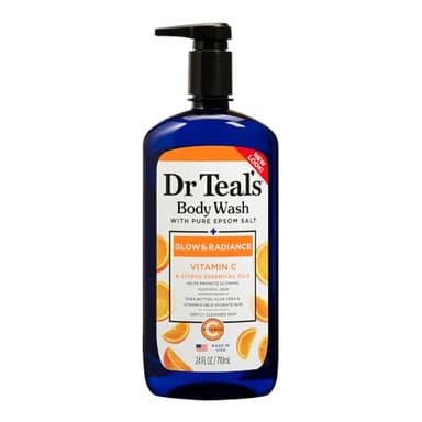 Nettoyant pour le corps avec sel d'Epsom pur, éclat et radiance, vitamine C et huiles essentielles d'agrumes, 24 fl oz