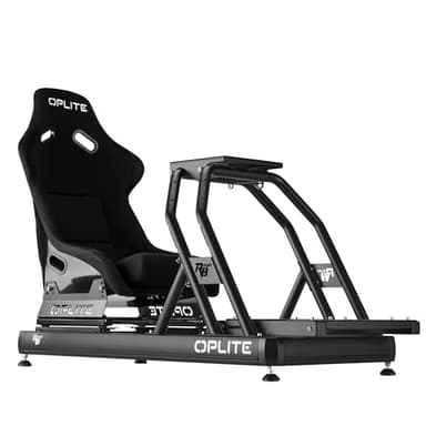 OPLITE - Cockpit R8 Fury Black - Cockpit professionnel pour Simulation de Course Pilotage Simracing