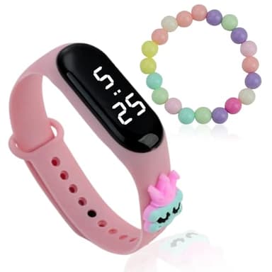 Joynine Montre Digitale Sportive pour Enfants - Bracelet en Silicone pour Filles - Étanche - Idéale pour Communion - 6-15 Ans