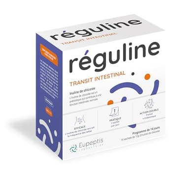 Réguline – Inuline Prébiotique & Fibre Alimentaire Naturelle Soulage Constipation Adulte & Chronique - Inuline De Chicorée, A Digestion Lente – Action Transit & Flore Intestinale – 14 Sachets 12mg