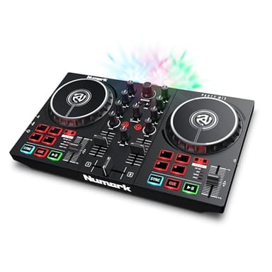 Numark Party Mix II Platine DJ avec Lumières LED, Carte Son et Table de Mixage, avec Serato DJ Lite pour Mac et Win OS
