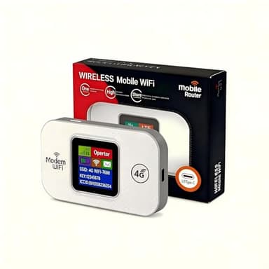 Routeur 4G WiFi Portable WiFi 6 - Modem 4G avec Slot Carte SIM Débloqué, Batterie 3000mAh (14h d'Autonomie), Hotspot WiFi Mobile, Sécurité WPA3, Idéal pour Voyage, Télétravail et Van