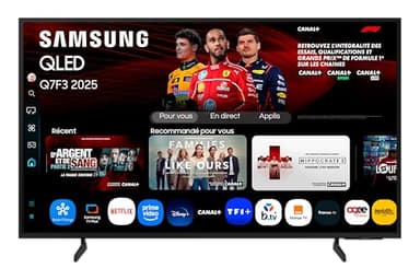 Samsung TV 55 Pouces QLED 55Q7F3 4K Smart TV avec Vision AI, 100% Volume de Couleur Quantum Dot et Plus de 500 Chaînes TV Plus