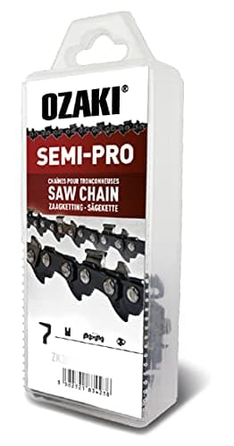OZAKI - Chaîne Tronçonneuse 3/8 LP E50 - Semi-Pro - Jauge 1,3 mm (0,05") - Profil de Gouge Semi-Carré - 50 Entraîneurs - 35 cm