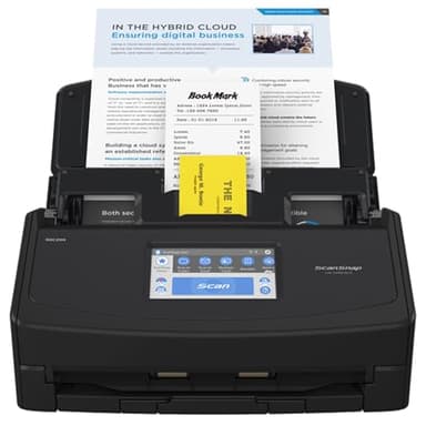 ScanSnap iX1600 Noir Scanner de Documents - 5GHz - Recto Verso, ADF, A4, Wi-FI, sans Fil, USB 3.2