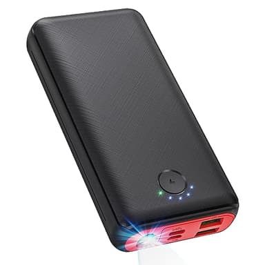 JIGA Batterie Externe 27000mAh 22.5W Power Bank PD 20W USB C Charge Rapide avec Lampe de Poche, Chargeur Portable Les pour iPhone 15 14 13 12 11 Pro Samsung Huawei iPad