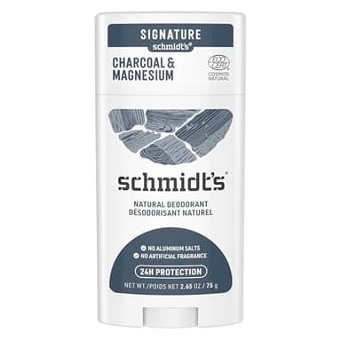 Schmidt's Déodorant Stick Signature Charbon et Magnésium, 100% d'Origine Naturelle, Efficacité 24h, Certifié Vegan, Testé dermatologiquement, 75g
