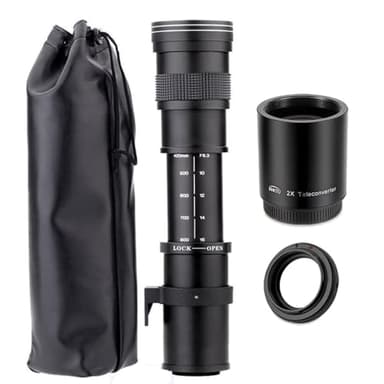 JINTU 420-1600 mm Téléobjectif à Zoom Compatible avec Les appareils Photo Reflex numériques 4000D 90D 80D 70D 60D 50D 650D 550D 500D 450D 400D 350D 7D II 750D 200D 5D MAKR II IV III 1200D 1300D 1100D