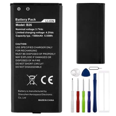 E-yiiviil Batterie de rechange CAT B26 compatible avec les téléphones mobiles Caterpillar CAT B26 avec outils