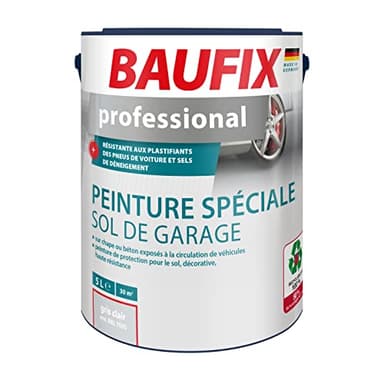 Baufix Peinture spéciale pour sol de garage - Gris clair - 5 l - Pour béton et sol - Convient pour l'intérieur et l'extérieur - Contre les plastifiants