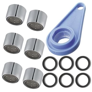 10055100 Schläfer | Kit Aérateur Anticalcaire pour Robinet M22 | filtre mitigeur de cuisine + Clé Universelle pour Mousseur de mitigeur | Compatible NEOPERL | Économie d?eau | Lot de 7 pièces