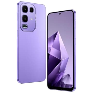 McMgc Note50Pro Unlocked Smartphone, Android 12.0 Mobile Phones 6.6'' HD+ Screen, 32GB ROM/256GB SD, 4G Dual SIM Dual Camera, Face ID+WiFi+BT+FM+GPS+OTG (Purple)