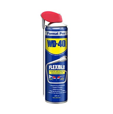 WD-40 Flexible • Dégrippe, Lubrifie, Chasse l'humidité • Sans Silicone • Non Conducteur • Aérosol Flexible 600 ml