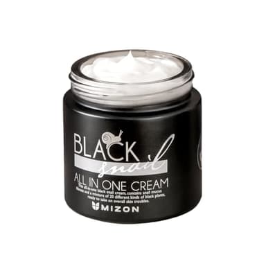 [MIZON] ALL IN ONE BLACK SNAIL CREAM (75 ml) Soin coréen - Crème Hydratante Réparatrice - Anti-âge - Extraits de plantes & Bave d'escargot noir