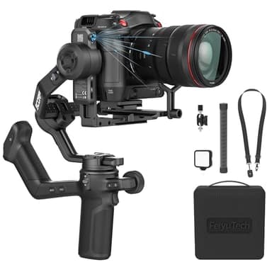 [Officiel] Feiyutech SCORP 3 KIT Stabilisateur de Cardan pour Appareil Photo avec Suivi AI 4.0 Intégré,Charge utile de 3,5kg,Poignée Amovible avec Contrôle sans Fil,5 Accessoires Supplémentaires