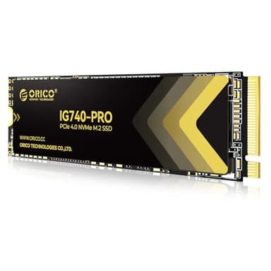 ORICO 2To SSD M.2 PCIe Gen4x4 NVMe 2.0, Jusqu'à 7450 Mo/s, TLC 3D NAND, pour Edge Computing, PC Industriel, Ordinateur Portable et PS5 - IG740PRO